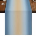 thumbnail image 1 of Table Runners 72 Inches Long Dress Scarves, Blue Ombre Farmhouse Kitchen/Dining Table Runner, Coffee Tablerunners, Modern Yellow Gradient Farmhouse Art 14x72 Inch, 1 of 9