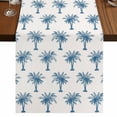 thumbnail image 1 of Table Runners 72 Inches Long Dress Scarves, Blue Palm Trees Farmhouse Kitchen/Dining Table Runner, Coffee Tablerunners, Summer Botanical Tropical Plants 18x72 Inch, 1 of 9