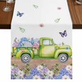 thumbnail image 1 of Table Runners 72 Inches Long Dress Scarves, Blue Purple Floral Farmhouse Kitchen Table Runner, Coffee Tablerunners, Spring Country Hydrangea Flower Truck 16x72 Inch, 1 of 9