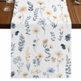 thumbnail image 1 of Table Runners 72 Inches Long Dress Scarves, Blue Yellow Spring Floral Farmhouse Kitchen Table Runner, Coffee Tablerunners, Watercolor Botanical Flowers 18x72 Inch, 1 of 9