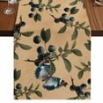 thumbnail image 1 of Table Runners 72 Inches Long Dress Scarves, Blueberry Spring Leaves Farmhouse Kitchen/Dining Table Runner, Coffee Tablerunners, Brown Botanical Branches 14x72 Inch, 1 of 9