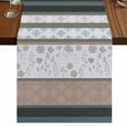 thumbnail image 1 of Table Runners 72 Inches Long Dress Scarves, Brown Geometric Farmhouse Kitchen/Dining Table Runner, Coffee Tablerunners, Stripes Boho Spring Flowers Pastoral Country 13x72 Inch, 1 of 9