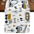 thumbnail image 1 of Table Runners 72 Inches Long Dress Scarves, Cartoon Tractor Farmhouse Kitchen/Dining Table Runner, Coffee Tablerunners, Cute Grey Digger Shovel Truck 14x72 Inch, 1 of 9