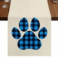 thumbnail image 1 of Table Runners 72 Inches Long Dress Scarves, Cats Pawprints Farmhouse Kitchen/Dining Table Runner, Coffee Tablerunners, Yellow Black Buffalo Plaid Simple Beige 16x72 Inch, 1 of 9