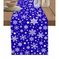thumbnail image 1 of Table Runners 72 Inches Long Dress Scarves, Christmas Snowflakes Farmhouse Kitchen/Dining Table Runner, Coffee Tablerunners, Xmas Winter Watercolor Blue 13x72 Inch, 1 of 7