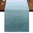 thumbnail image 1 of Table Runners 72 Inches Long Dress Scarves, Coastal Wave Farmhouse Kitchen/Dining Table Runner, Coffee Tablerunners, Summer Ocean Nautical Beach Ombre Sky Blue 16x72 Inch, 1 of 9