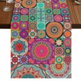 thumbnail image 1 of Table Runners 72 Inches Long Dress Scarves, Colorful Ethnic Farmhouse Kitchen Table Runner, Coffee Tablerunners, National Modern Geometric Red Green 18x72 Inch, 1 of 9