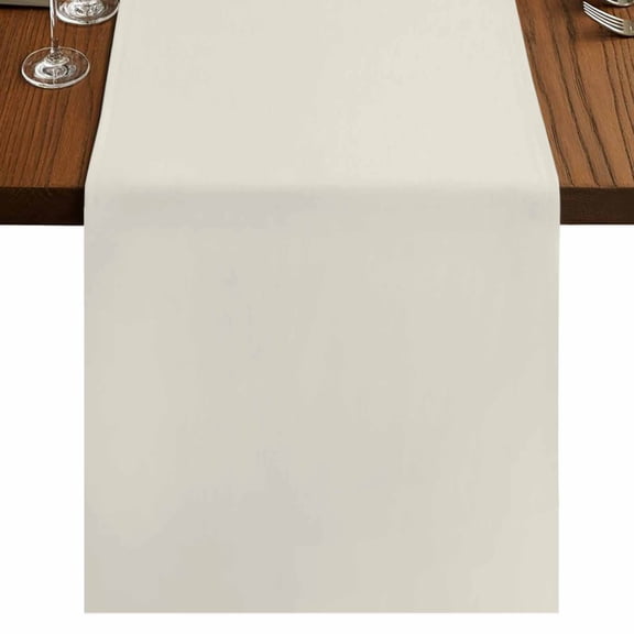Table Runners 72 Inches Long Dress Scarves, Cream Solid Color Farmhouse Kitchen/Dining Table Runner, Coffee Tablerunners, Aesthetics Contemporary Luxury 18x72 Inch