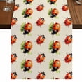thumbnail image 1 of Table Runners 72 Inches Long Dress Scarves, Cute Ladybugs Farmhouse Kitchen/Dining Table Runner, Coffee Tablerunners, Spring Botanical Leaves Beige 14x72 Inch, 1 of 9
