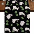 thumbnail image 1 of Table Runners 72 Inches Long Dress Scarves, Cute Rabbits Farmhouse Kitchen/Dining Table Runner, Coffee Tablerunners, Country Leaves Plants Cartoon Bunny Black 13x72 Inch, 1 of 9