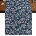 thumbnail image 1 of Table Runners 72 Inches Long Dress Scarves, Dandelion Farmhouse Kitchen Table Runner, Coffee Tablerunners, Navy Blue Flowers Modern Minimalist Spring 14x72 Inch, 1 of 9
