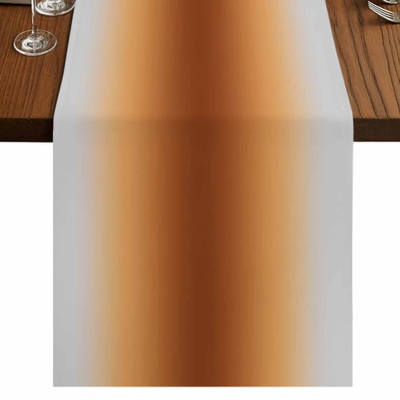 Table Runners 72 Inches Long Dress Scarves, Dark Burnt Orange Grey Ombre Farmhouse Kitchen/Dining Table Runner, Coffee Tablerunners, Farmhouse Gradient Minimalist 14x72 Inch