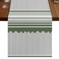 thumbnail image 1 of Table Runners 72 Inches Long Dress Scarves, Dark Green Striped Farmhouse Kitchen/Dining Table Runner, Coffee Tablerunners, Abstract Modern Geometric Stripes 18x72 Inch, 1 of 9