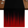 thumbnail image 1 of Table Runners 72 Inches Long Dress Scarves, Dark Red Black Ombre Farmhouse Kitchen/Dining Table Runner, Coffee Tablerunners, Modern Abstract Art Striped Gradient 18x72 Inch, 1 of 9
