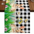 thumbnail image 1 of Table Runners 72 Inches Long Dress Scarves, Easter Bunny Farmhouse Kitchen Table Runner, Coffee Tablerunners, Spring Easter Eggs Chicken Black White Plaid 18x72 Inch, 1 of 9