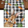 thumbnail image 1 of Table Runners 72 Inches Long Dress Scarves, Easter Bunny Farmhouse Kitchen Table Runner, Coffee Tablerunners, Spring Rabbits Carrots Black Buffalo Plaid 14x72 Inch, 1 of 9