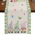 thumbnail image 1 of Table Runners 72 Inches Long Dress Scarves, Easter Farmhouse Kitchen Table Runner, Coffee Tablerunners, Retro Farmhouse Gnomes Flowers Rabbit Eggs Plaid 18x72 Inch, 1 of 9