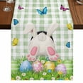 thumbnail image 1 of Table Runners 72 Inches Long Dress Scarves, Easter Farmhouse Kitchen Table Runner, Coffee Tablerunners, Spring Colorful Easter Eggs Bunny Butterfly Green 14x72 Inch, 1 of 9