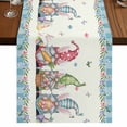 thumbnail image 1 of Table Runners 72 Inches Long Dress Scarves, Easter Farmhouse Kitchen Table Runner, Coffee Tablerunners, Spring Rabbit Ear Gnomes Eggs Floral Lattice 14x72 Inch, 1 of 9