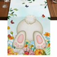 thumbnail image 1 of Table Runners 72 Inches Long Dress Scarves, Easter Farmhouse Kitchen Table Runner, Coffee Tablerunners, Spring Watercolor Eggs Country Tulip Flower Plant 14x72 Inch, 1 of 9