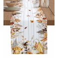 thumbnail image 1 of Table Runners 72 Inches Long Dress Scarves, Fall Grey Orange Farmhouse Kitchen/Dining Table Runner, Coffee Tablerunners, Thanksgiving Pumpkins Vintage Maple Leaf 13x72 Inch, 1 of 7