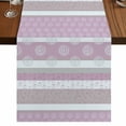 thumbnail image 1 of Table Runners 72 Inches Long Dress Scarves, Farm Fruits Farmhouse Kitchen/Dining Table Runner, Coffee Tablerunners, Watermelon Lemons Peach Pink Grey Striped 16x72 Inch, 1 of 9