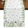 thumbnail image 1 of Table Runners 72 Inches Long Dress Scarves, Farmhouse Botancial Farmhouse Kitchen/Dining Table Runner, Coffee Tablerunners, Pastoral Daisy Leaves Watercolor 16x72 Inch, 1 of 9