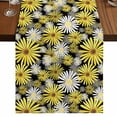 thumbnail image 1 of Table Runners 72 Inches Long Dress Scarves, Farmhouse Daisy Farmhouse Kitchen/Dining Table Runner, Coffee Tablerunners, Spring Watercolor Yellow White Floral 16x72 Inch, 1 of 9