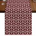 thumbnail image 1 of Table Runners 72 Inches Long Dress Scarves, Geometric Farmhouse Kitchen Table Runner, Coffee Tablerunners, Modern Abstract Lines Texture Red 14x72 Inch, 1 of 9