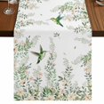 thumbnail image 1 of Table Runners 72 Inches Long Dress Scarves, Green Eucalyptus Leaves Farmhouse Kitchen Table Runner, Coffee Tablerunners, Birds Flowers Spring Watercolor Floral 14x72 Inch, 1 of 9