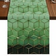 thumbnail image 1 of Table Runners 72 Inches Long Dress Scarves, Green Geometric Farmhouse Kitchen Table Runner, Coffee Tablerunners, Ombre Modern Abstract Art 14x72 Inch, 1 of 9