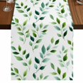 thumbnail image 1 of Table Runners 72 Inches Long Dress Scarves, Green Leaves Farmhouse Kitchen Table Runner, Coffee Tablerunners, Botanical Spring Country Watercolor 16x72 Inch, 1 of 9