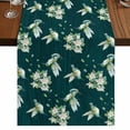 thumbnail image 1 of Table Runners 72 Inches Long Dress Scarves, Green Summer Botanical Farmhouse Kitchen/Dining Table Runner, Coffee Tablerunners, Spring Floral Birds Farmhouse 18x72 Inch, 1 of 9