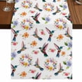 thumbnail image 1 of Table Runners 72 Inches Long Dress Scarves, Hummingbirds Farmhouse Kitchen/Dining Table Runner, Coffee Tablerunners, Spring Watercolor Flowers Leaf Plant 14x72 Inch, 1 of 9