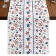 thumbnail image 1 of Table Runners 72 Inches Long Dress Scarves, Independence Day Farmhouse Kitchen Table Runner, Coffee Tablerunners, 4th of July Red Blue Stripes Star Leaves 14x72 Inch, 1 of 9
