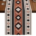 thumbnail image 1 of Table Runners 72 Inches Long Dress Scarves, Khaki Boho Farmhouse Kitchen/Dining Table Runner, Coffee Tablerunners, Vintage Ethnic Tribe Retro Abstract Art 18x72 Inch, 1 of 9