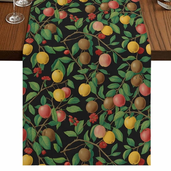 Table Runners 72 Inches Long Dress Scarves, Lemons Farmhouse Kitchen/Dining Table Runner, Coffee Tablerunners, Summer Botanical Watercolor Elegant Pastoral 18x72 Inch