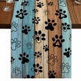 thumbnail image 1 of Table Runners 72 Inches Long Dress Scarves, Light Blue Brown Farmhouse Kitchen Table Runner, Coffee Tablerunners, Rustic Farmhouse Dog Paw Vintage 13x72 Inch, 1 of 9