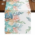 thumbnail image 1 of Table Runners 72 Inches Long Dress Scarves, Marine Life Farmhouse Kitchen/Dining Table Runner, Coffee Tablerunners, Nautical Underwater Coral Shell Starfish Watercolor 14x72 Inch, 1 of 9