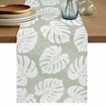 thumbnail image 1 of Table Runners 72 Inches Long Dress Scarves, Monstera Leaves Farmhouse Kitchen/Dining Table Decor Table Runner, Coffee Tablerunners, Summer Tropical Botanical Sage Green 13x72 Inch, 1 of 9