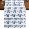 thumbnail image 1 of Table Runners 72 Inches Long Dress Scarves, Ocean Blue Fish Farmhouse Kitchen/Dining Table Runner, Coffee Tablerunners, Summer Fishing Coastal Nautical Simple 13x72 Inch, 1 of 9