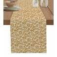 thumbnail image 1 of Table Runners 72 Inches Long Dress Scarves, Orange Floral Farmhouse Kitchen/Dining Table Runner, Coffee Tablerunners, Vintage Art Flowers Pattern Flower 13x72 Inch, 1 of 7