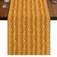 thumbnail image 1 of Table Runners 72 Inches Long Dress Scarves, Orange Spring Leaves Farmhouse Kitchen/Dining Table Runner, Coffee Tablerunners, Pastoral Botanical Striped Flowers 14x72 Inch, 1 of 9