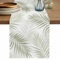 thumbnail image 1 of Table Runners 72 Inches Long Dress Scarves, Palm Leaves Farmhouse Kitchen/Dining Table Decor Table Runner, Coffee Tablerunners, Modern Simple Tropical Botanical Sage Green 13x72 Inch, 1 of 9