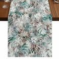 thumbnail image 1 of Table Runners 72 Inches Long Dress Scarves, Palm Leaves Farmhouse Kitchen Table Runner, Coffee Tablerunners, Turquoise Tropical Leaf Botanical Retro Spring 14x72 Inch, 1 of 9