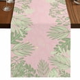 thumbnail image 1 of Table Runners 72 Inches Long Dress Scarves, Pink Leaves Farmhouse Kitchen Table Runner, Coffee Tablerunners, Green Summer Botanical Pastoral 16x72 Inch, 1 of 9