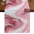 thumbnail image 1 of Table Runners 72 Inches Long Dress Scarves, Pink Marble Farmhouse Kitchen/Dining Table Runner, Coffee Tablerunners, Summer Ocean Wave Red Ombre 16x72 Inch, 1 of 9