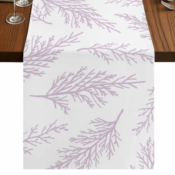 Table Runners 72 Inches Long Dress Scarves, Pink Purple Tree Branches Farmhouse Kitchen/Dining Table Runner, Coffee Tablerunners, Farmhouse Nature Botanical 16x72 Inch
