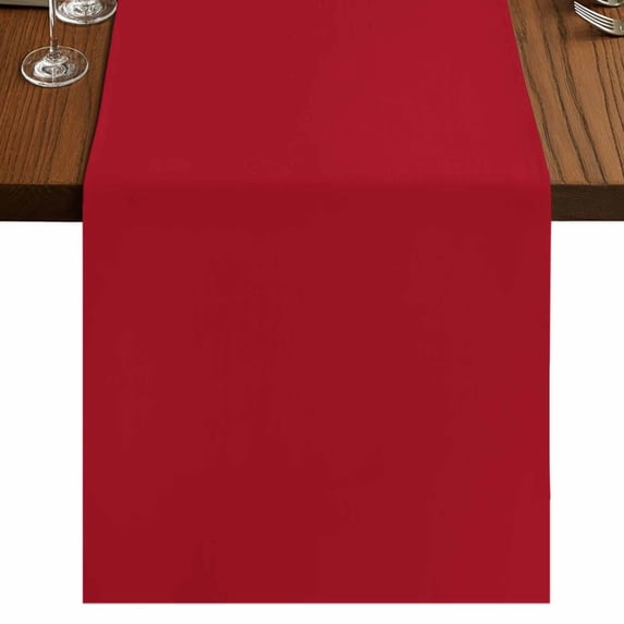 Table Runners 72 Inches Long Dress Scarves, Pure Red Farmhouse Kitchen/Dining Table Runner, Coffee Tablerunners, Simple Solid Color 18x72 Inch