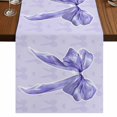thumbnail image 1 of Table Runners 72 Inches Long Dress Scarves, Purple Bow Farmhouse Kitchen/Dining Table Runner, Coffee Tablerunners, Cute Bowknot Simple Pure Color 18x72 Inch, 1 of 9